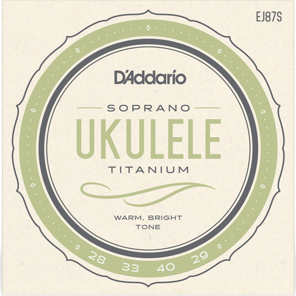 Daddario EJ87S Titanium Ukulele, Soprano