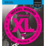 Daddario EXL170-6 Nickel Wound 6-String Bass, Light, 32-130, Long Scale