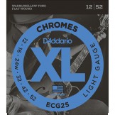 Daddario ECG25 Chromes Flat Wound, Light, 12-52