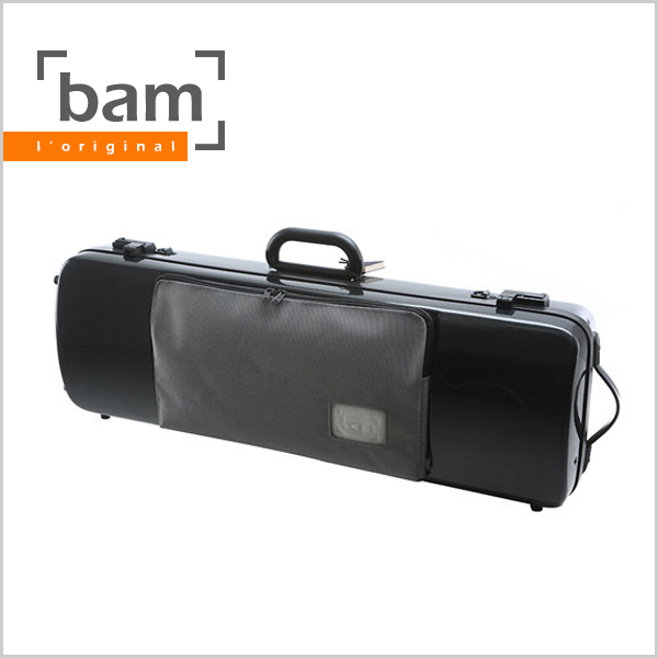 [Bam] Hightech Oblong Violin Case With Pocket - Black Carbon (2011XL)