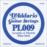 Daddario Plain Steel Singles PL009