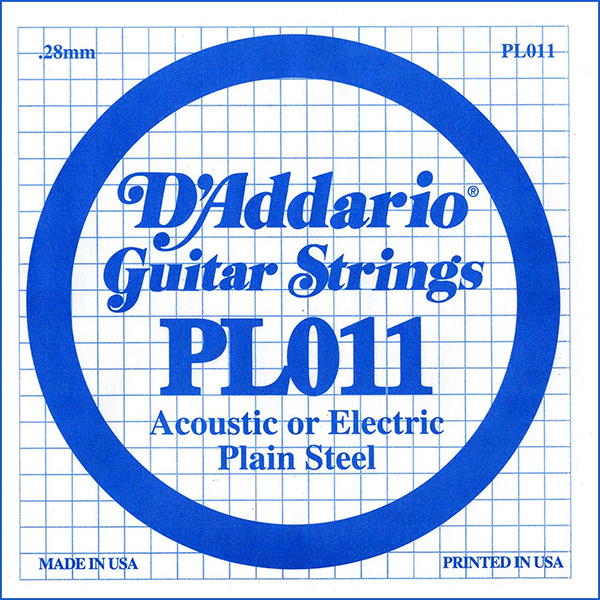 Daddario Plain Steel Singles PL011