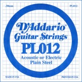Daddario Plain Steel Singles PL012