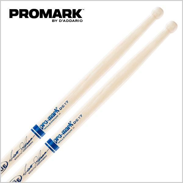 Promark American Hickory TXDC17W Scott Johnson Marching Drumsticks, TXDC17W