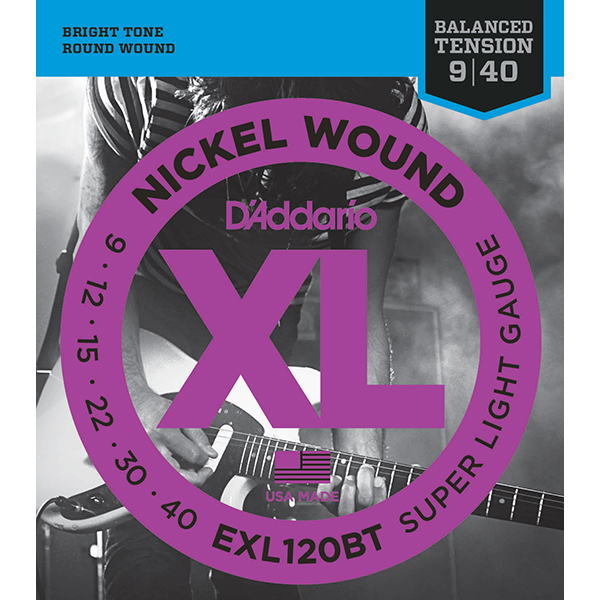 Daddario EXL120 BT Nickel Wound, Balanced Tension Super Light, 09-40