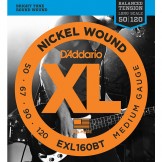 Daddario EXL160 BT Nickel Wound, Balanced Tension Medium, 50-120