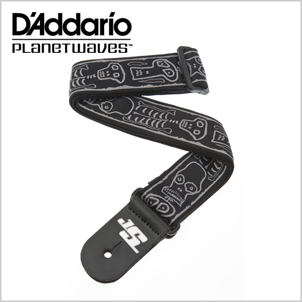 Planet Waves Joe Satriani Guitar Strap, Skull n' Bones 50JS01