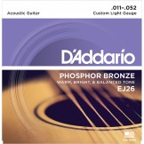 Daddario EJ26 Phosphor Bronze, Custom Light, 11-52