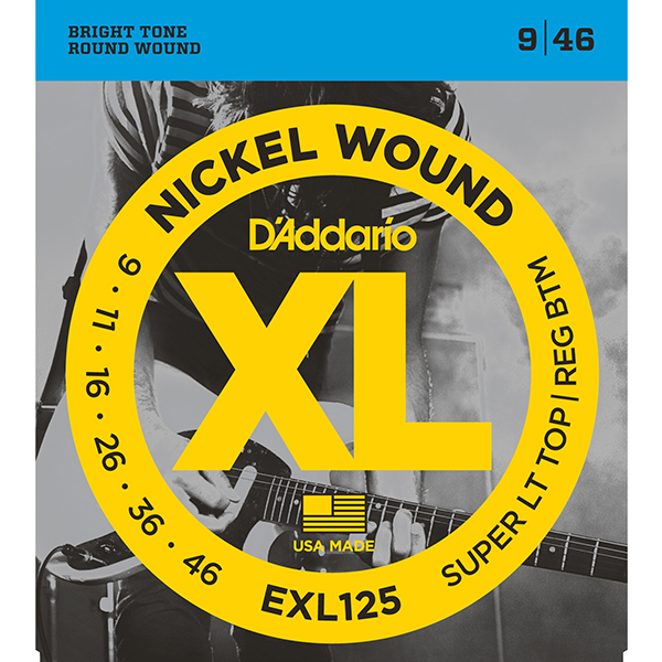 EXL125 Nickel Wound, Super Light Top/ Regular Bottom, 9-46