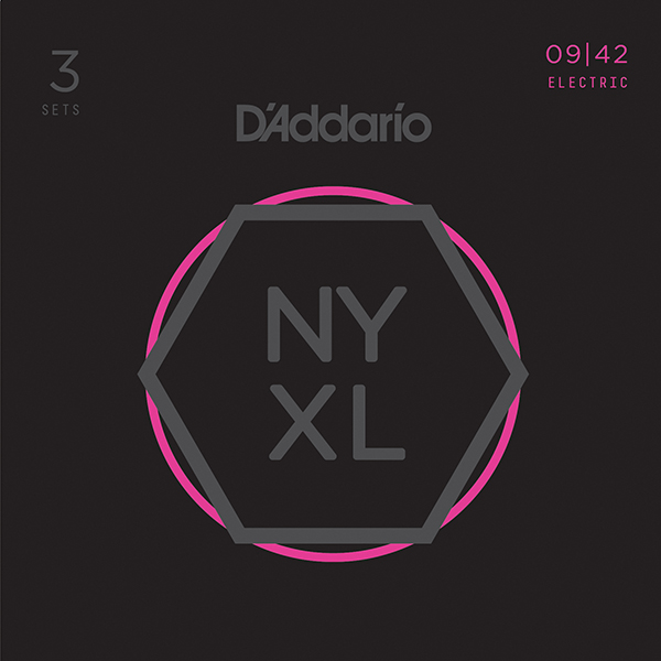 D'addario ELECTRIC GUITAR STRING 3PACK NYXL0942-3P (433221)