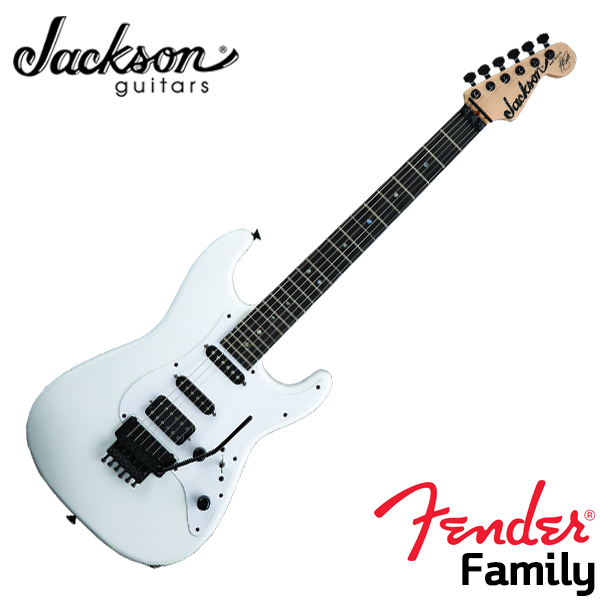 40년 전통 헤비메탈 일렉기타의 전설 잭슨<br>USA 아드리안 스미스(ADRIAN SMITH) 산 디마스(SAN DIMAS®), DK 스노우화이트(SNOW WHITE) 에보니(EBONY))<br><font color=