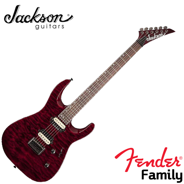 40년 전통 헤비메탈 일렉기타의 전설 잭슨<br>프로시리즈(PRO SERIES) DK2 QHT 트렌스 레드(TRANS RED))<br><font color=