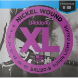 Daddario EXL120-8 Nickel Wound, 8-String, Super Light, 9-65