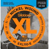 Daddario EXL110E Nickel Wound, Regular Light, 10-46 (1번줄 추가)